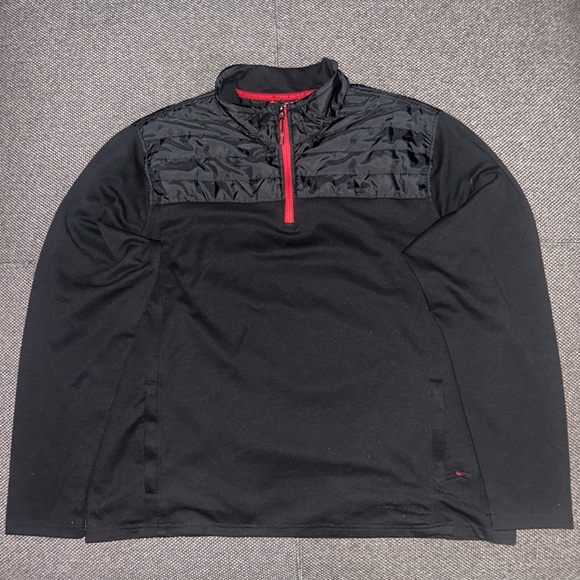 Eddie Bauer Other - Eddie Bauer Men's Black and Red Quarter-Zip Jacket
